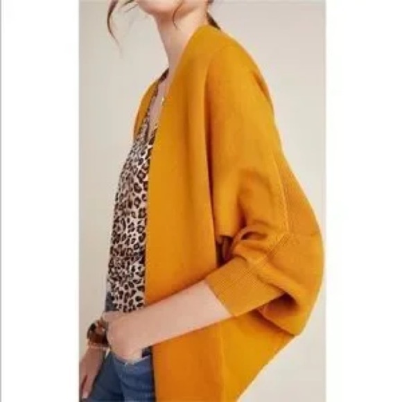 Akemi + Kin Mina Cropped Cardigan Mustard Yellow Stylish Cardigan O/S - Picture 1 of 6
